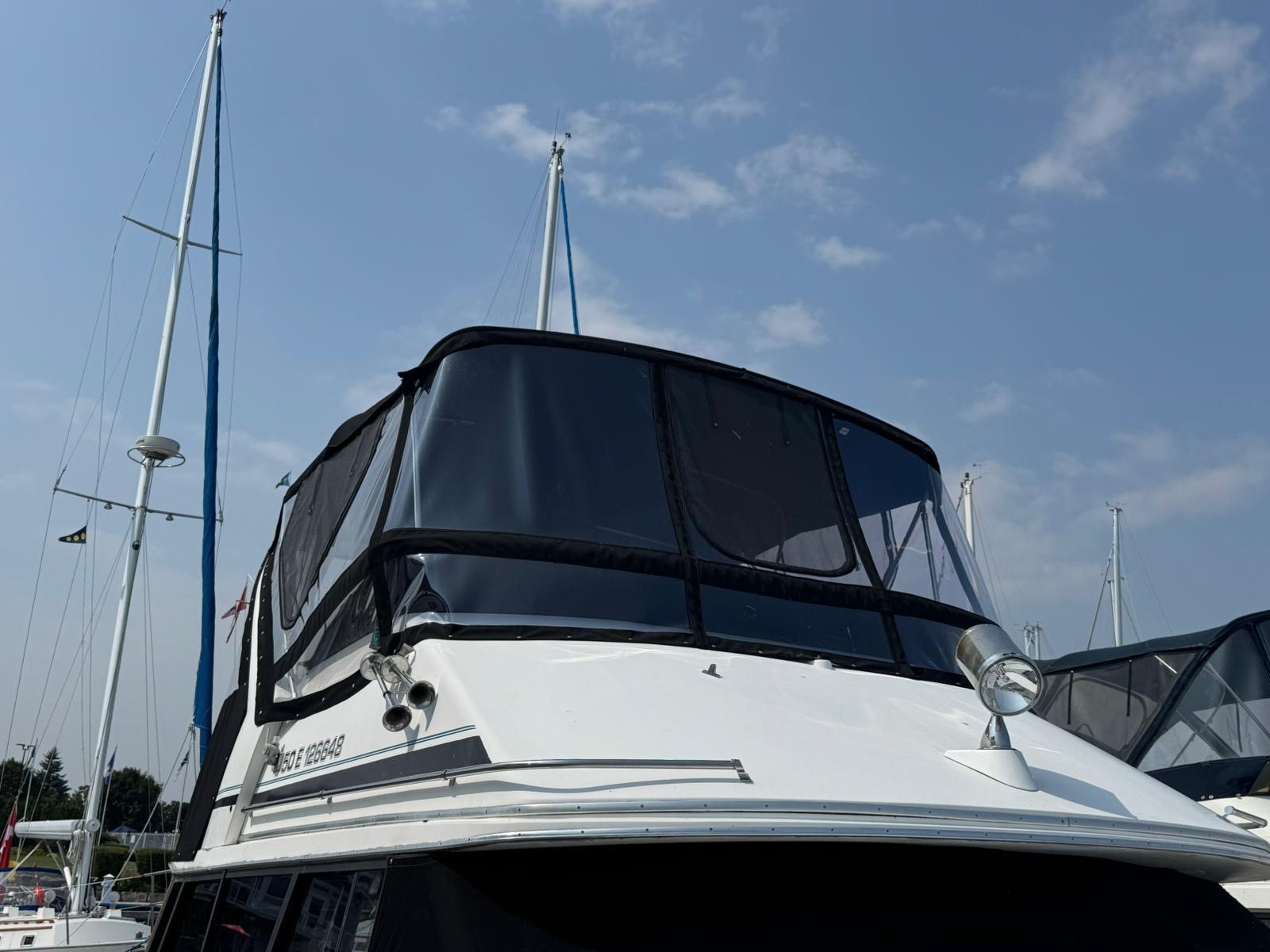 Custom boat enclosure with dodger